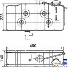 8MA 376 705-211 HELLA Компенсационный бак, охлаждающая жидкость