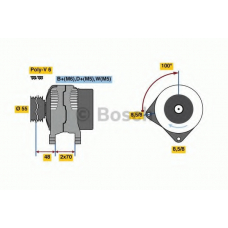 0 986 080 510 BOSCH Генератор