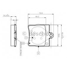 0 986 TB2 334 BOSCH Комплект тормозных колодок, дисковый тормоз