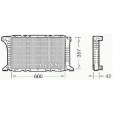 DRM10090 DENSO Радиатор, охлаждение двигателя