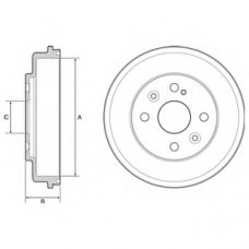 BF542 DELPHI Тормозной барабан
