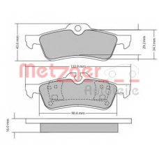 1170154 METZGER Комплект тормозных колодок, дисковый тормоз