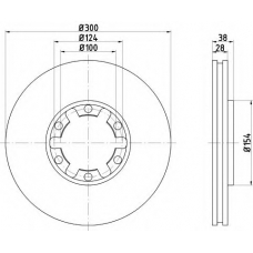 8DD 355 108-021 HELLA PAGID Тормозной диск