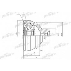 PCV4958 PATRON Шарнирный комплект, приводной вал
