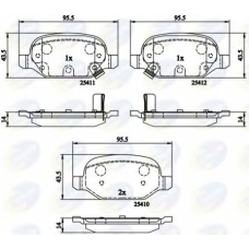 CBP31559 COMLINE Комплект тормозных колодок, дисковый тормоз