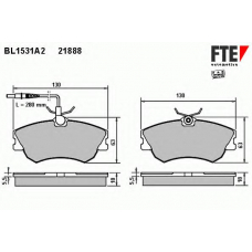 BL1531A2 FTE Комплект тормозных колодок, дисковый тормоз
