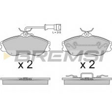 BP2478 BREMSI Комплект тормозных колодок, дисковый тормоз