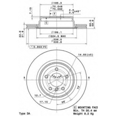 09.A270.10 BREMBO Тормозной диск