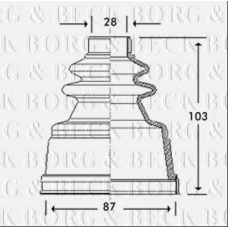 BCB2775 BORG & BECK Пыльник, приводной вал