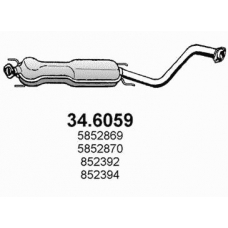 34.6059 ASSO Средний глушитель выхлопных газов