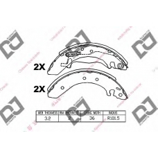 BS1361 DJ PARTS Комплект тормозных колодок