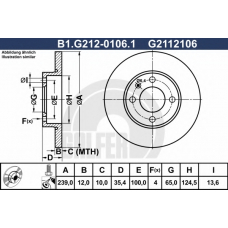 B1.G212-0106.1 GALFER Тормозной диск