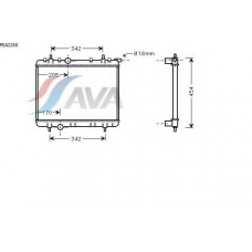 PEA2260 AVA Радиатор, охлаждение двигателя