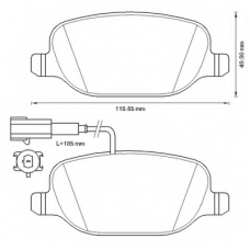 573348B BENDIX Комплект тормозных колодок, дисковый тормоз