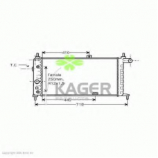 31-2430 KAGER Радиатор, охлаждение двигателя
