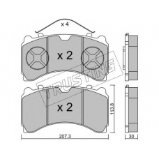951.0 TRUSTING Комплект тормозных колодок, дисковый тормоз