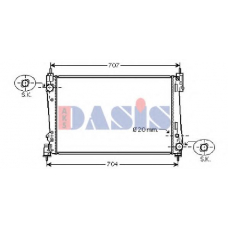 082038N AKS DASIS Радиатор, охлаждение двигателя