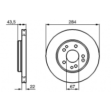 0 986 478 300 BOSCH Тормозной диск