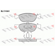 BL1743A1 FTE Комплект тормозных колодок, дисковый тормоз