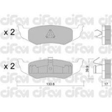 822-522-0 CIFAM Комплект тормозных колодок, дисковый тормоз