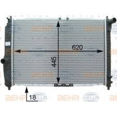 8MK 376 762-661 HELLA Радиатор, охлаждение двигателя