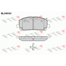 BL2491A1 FTE Комплект тормозных колодок, дисковый тормоз