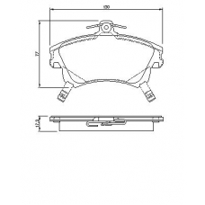 0 986 424 541 BOSCH Комплект тормозных колодок, дисковый тормоз