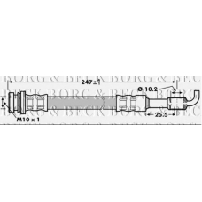 BBH7128 BORG & BECK Тормозной шланг