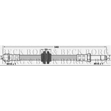 BBH7097 BORG & BECK Тормозной шланг