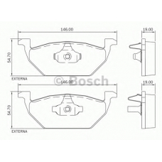 0 986 BB0 714 BOSCH Комплект тормозных колодок, дисковый тормоз