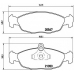 P 59 011 BREMBO Комплект тормозных колодок, дисковый тормоз