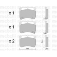 22-0197-0 METELLI Комплект тормозных колодок, дисковый тормоз