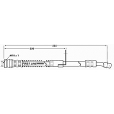 FBH7012 FIRST LINE Тормозной шланг