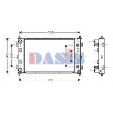 520500N AKS DASIS Радиатор, охлаждение двигателя