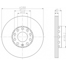 8DD 355 102-821 HELLA Тормозной диск