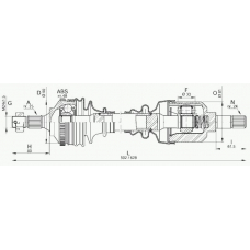 DRS6129.00 OPEN PARTS Приводной вал