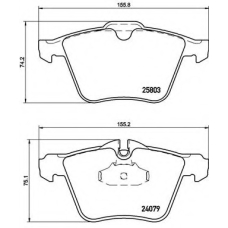 P 36 028 BREMBO Комплект тормозных колодок, дисковый тормоз