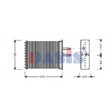 089200N AKS DASIS Теплообменник, отопление салона