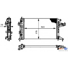 8MK 376 714-351 HELLA Радиатор, охлаждение двигателя