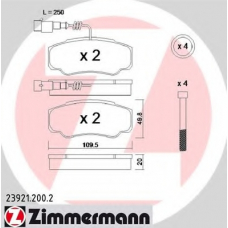 23921.200.2 ZIMMERMANN Комплект тормозных колодок, дисковый тормоз