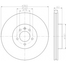 8DD 355 114-061 HELLA PAGID Тормозной диск