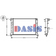 010001N AKS DASIS Радиатор, охлаждение двигателя