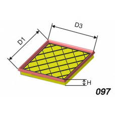 P464A MISFAT Воздушный фильтр