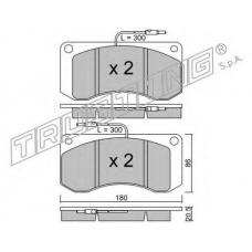 281.0 TRUSTING Комплект тормозных колодок, дисковый тормоз