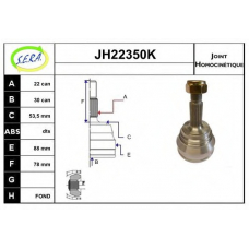 JH22350K SERA Шарнирный комплект, приводной вал