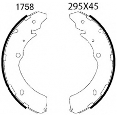 01758 BSF Комплект тормозных колодок