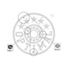 SK-1043AQ1 OPTIMAL Водяной насос + комплект зубчатого ремня