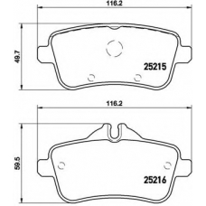 P 50 100 BREMBO Комплект тормозных колодок, дисковый тормоз