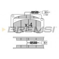 BP7283 BREMSI Комплект тормозных колодок, дисковый тормоз