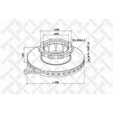 85-00729-SX STELLOX Тормозной диск